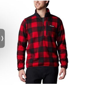 NWT Columbia Men's Buffalo Plaid Sweater Weather II Half zip Sz XXL $85